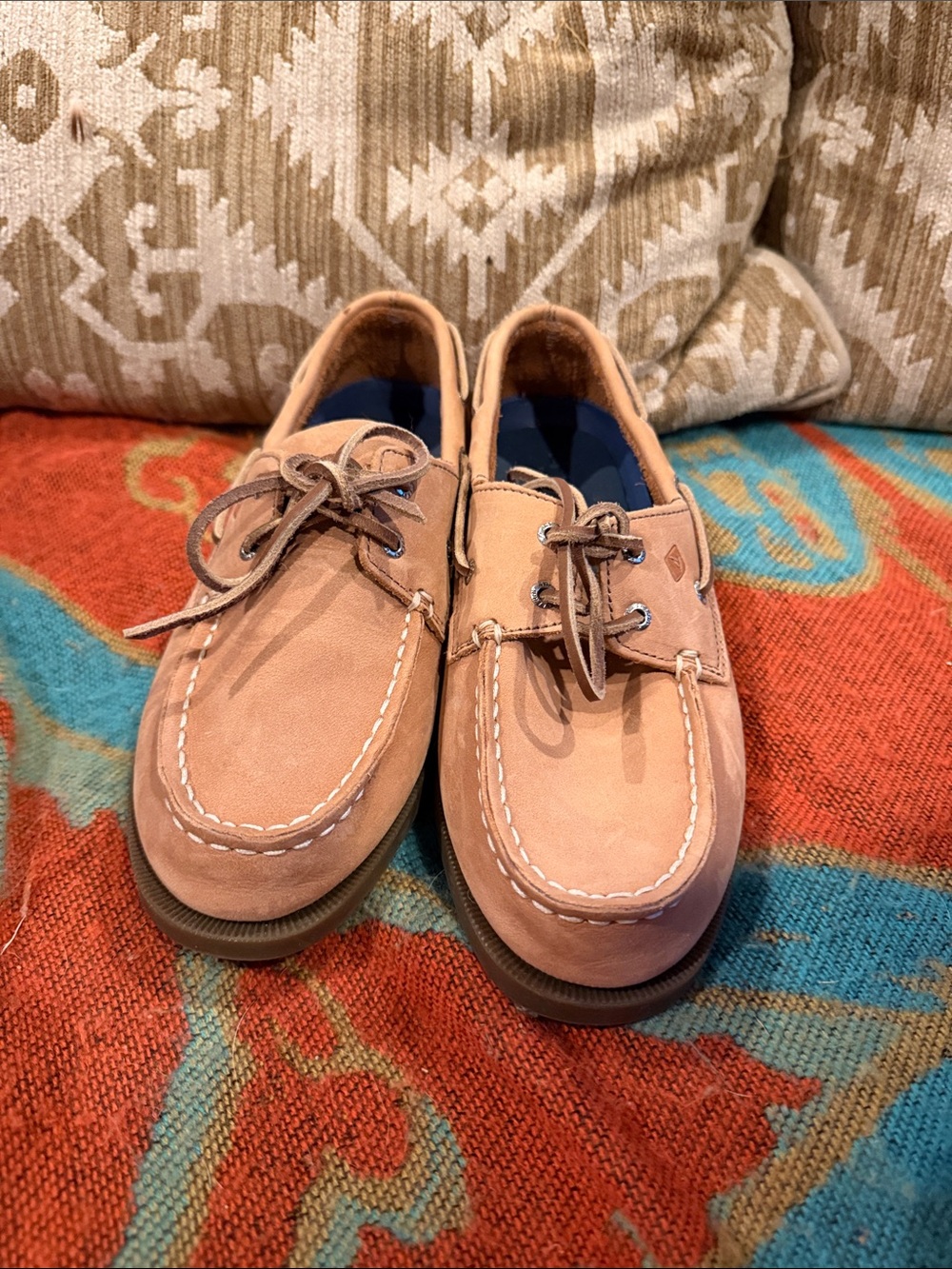 Sperry Kids Moccasin Boat Shoes in Light Tan